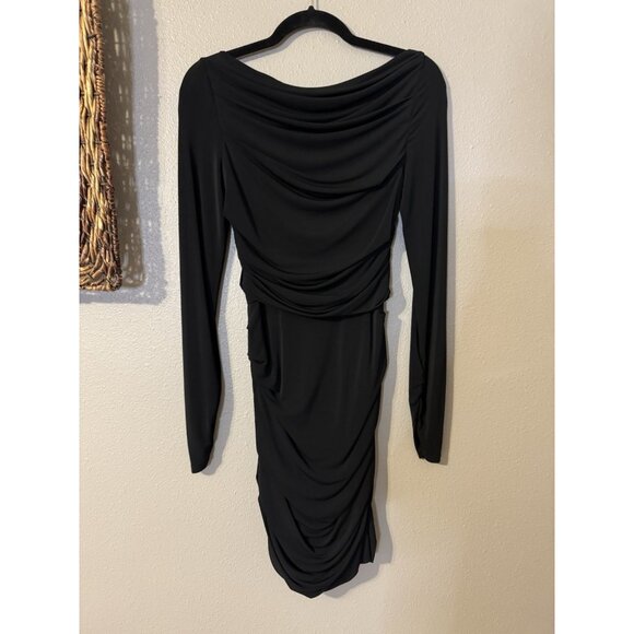 AllSaints Spitalfields 6 Black Ruched Long Sleeve Stretch - Picture 3 of 12